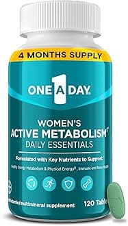 Women's Active Metabolism Daily Essential, Multivitamin for Women, Metabolism Support, Vitamins for Women with All 8 B-Vitamins, Vitamin D, Magnesium & More,120 Count