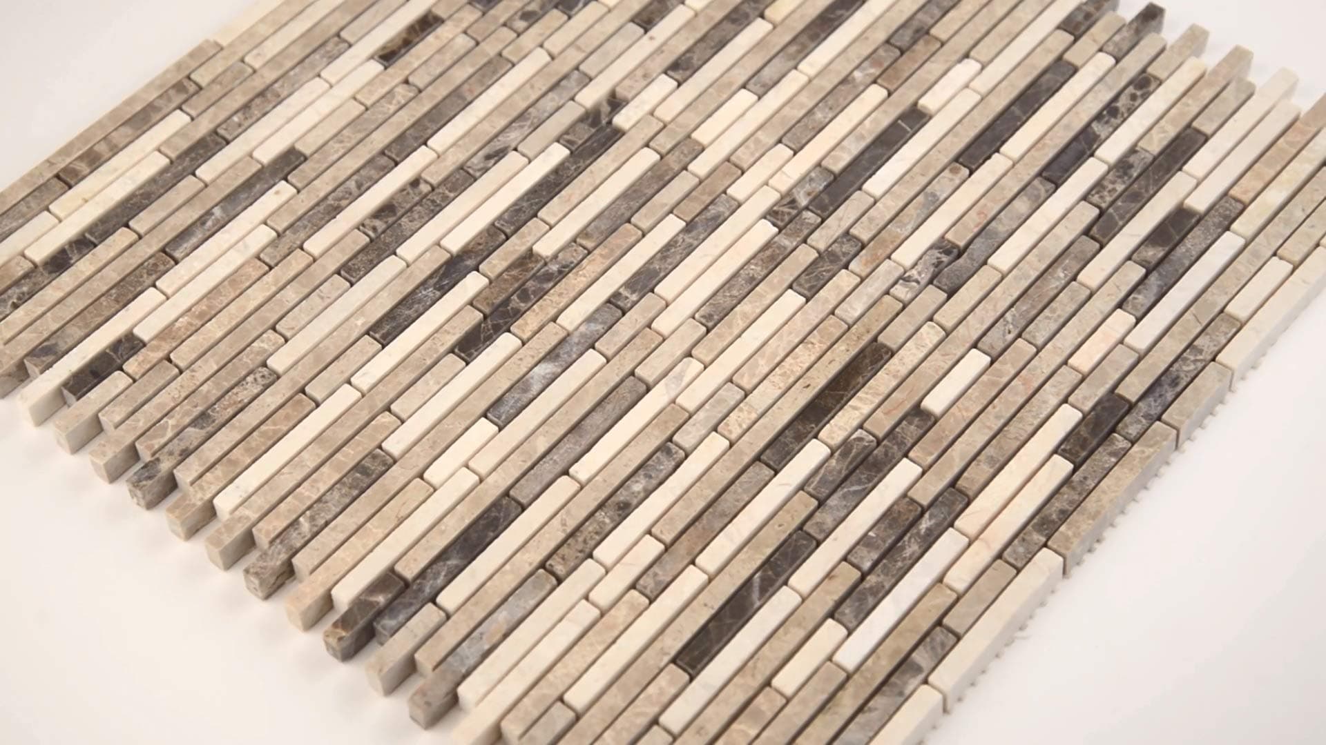 Emperador Bamboo Blend Ultra Thin Marble Tile