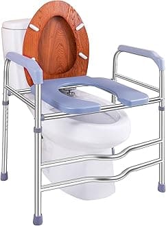 Raised Toilet Seat with Handles, Toilet Seat Riser for Seniors with Adjustable Height, up to 400lbs, Raised Toilet Seat for Elderly, Pregnant and Handicap, Fit Any Toilet, FSA/HAS Eligible
