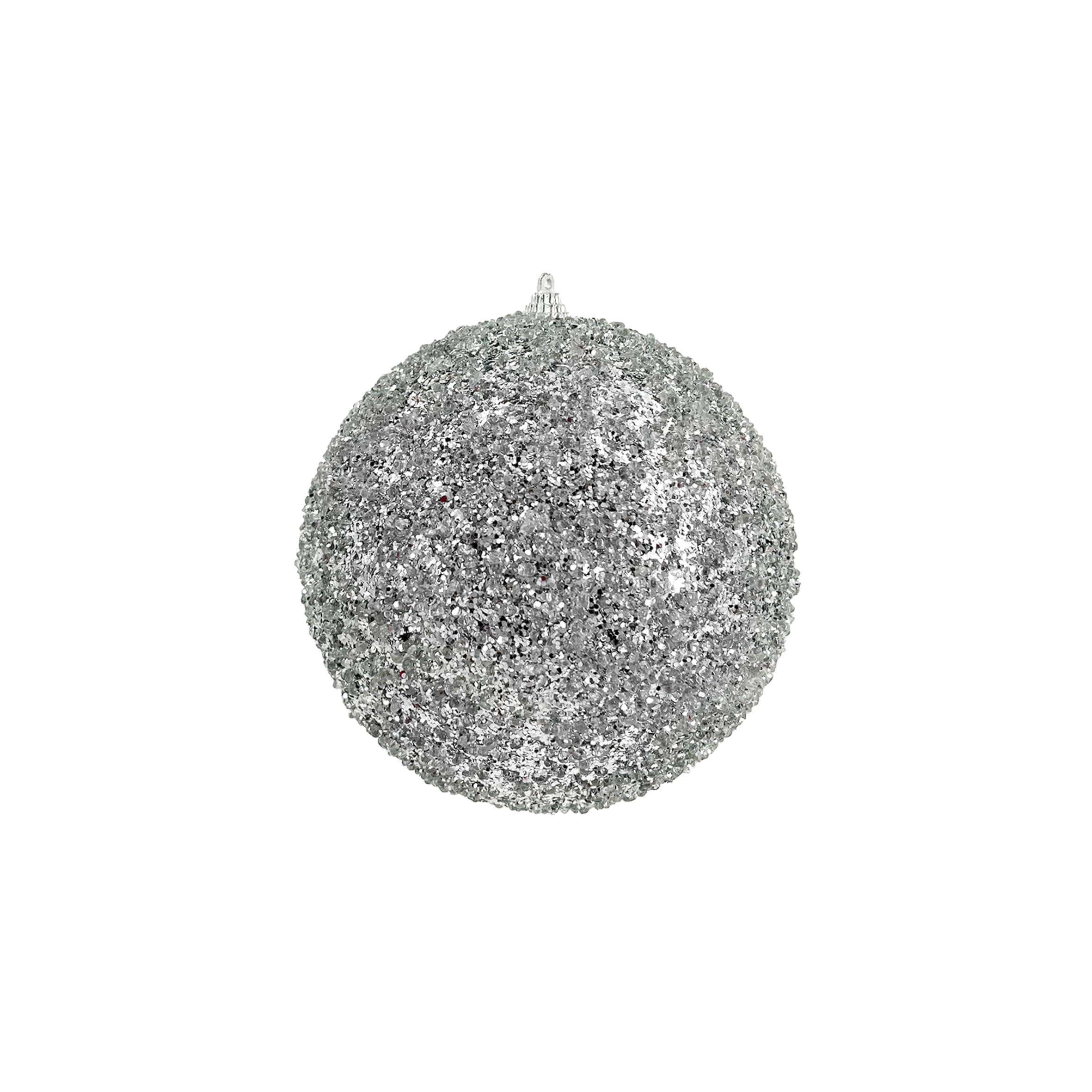 Christmas Magic 20836 Chrirmas Designer Baubles, 15 cm Size, Silver