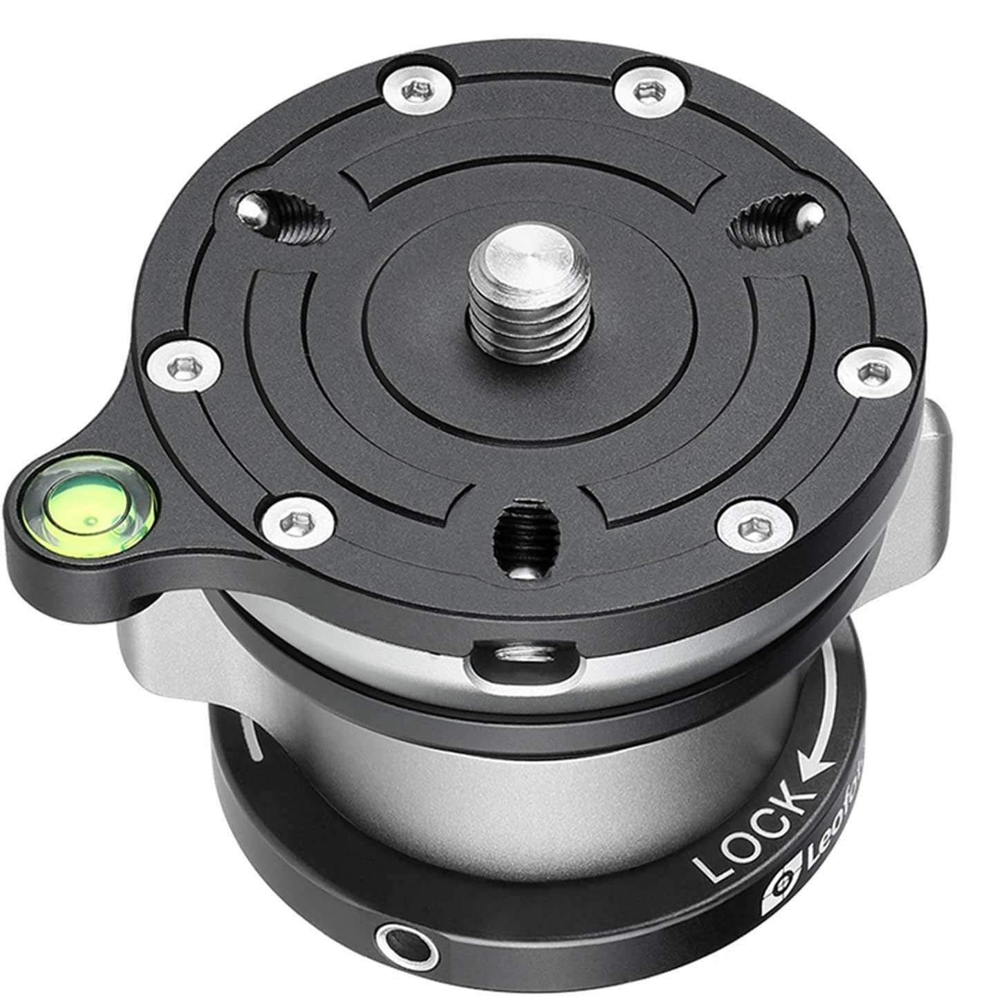 LEOFOTOLB-75 75mm Leveling Base for Tripod w Butterfly Lock Collar 55lb Max Load +/-15° Tilt