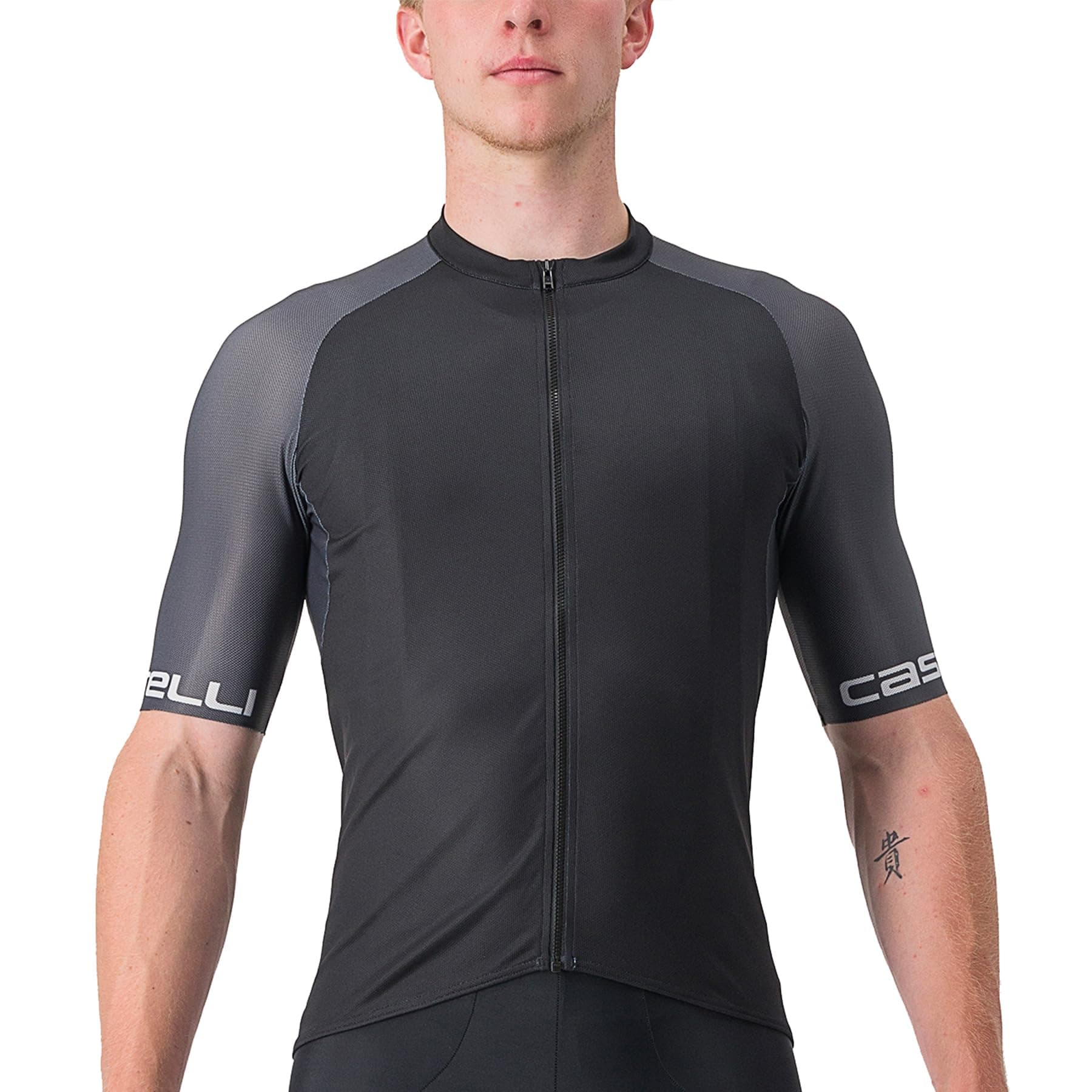CastelliMen’s Entrata VI Jersey, Quarter Length Sleeve Zip Up Jersey for Aerodynamics, Gravel Biking & Race Cycling