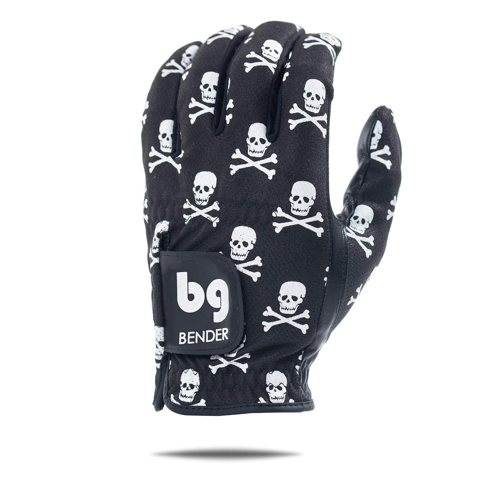 Bender Golf Glove | Wear On Left | (Crossbones, Mens Medium)