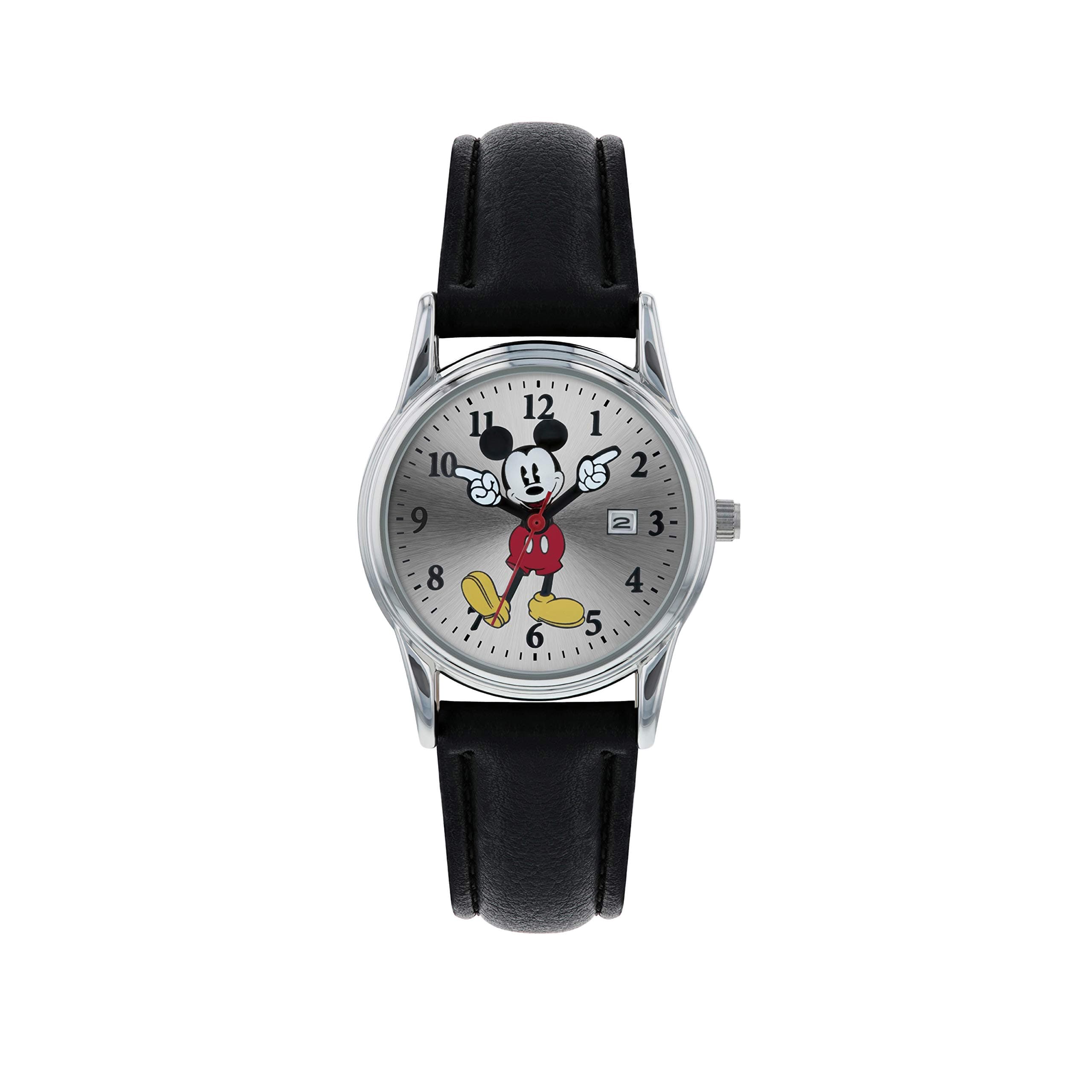 MICKEY MOUSEWomens Analogue Classic Quartz Watch with Leather Strap MK1003