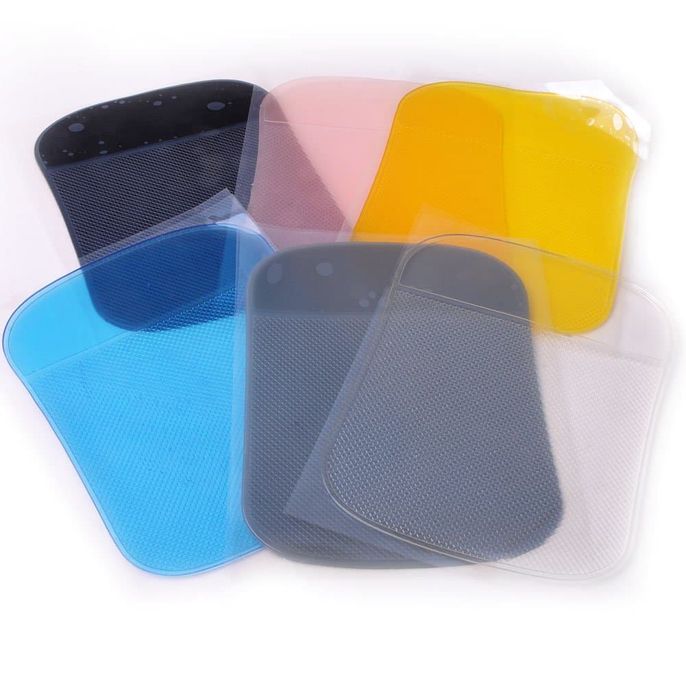 E-PRANCE 100% Brand New 5Pcs Large Car Dashboard Phone Sticky Pad Magic Anti-Slip Mat Gray