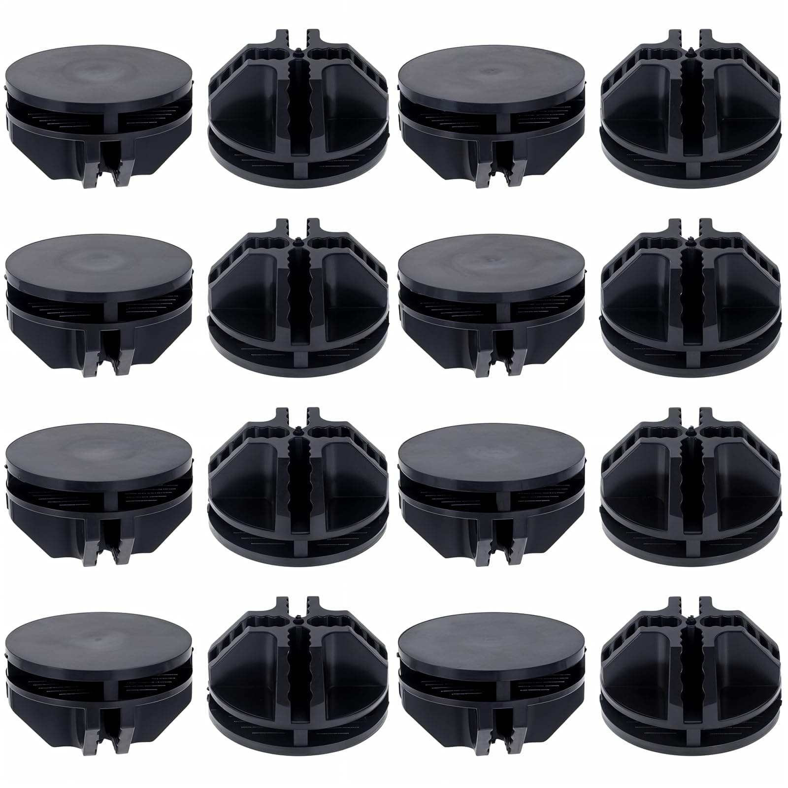 20Pcs Cube Connectors Black Plastic Connector Plastic Grid Cube Organizer Connector for Modular Closet Storage Organizer and DIY Wire Cube Storage Unit