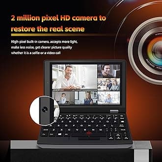 7 inch Mini Laptop, 12th Gen N95 Touchscreen Pocket Computer, 32GB RAM 512GB SSD Ultrabook Notebook 2.0MP Win-11 Pro, Mini HDMI, TF Card - for Office/Travel/Students