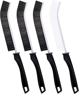 Ginsco 4Pcs Gap Cleaning Brush, Hard Bristle Brush for Cleaning, Crevice Cleaning Tool Multifunctional Brushes for Household Use, Household Cleaning Tool Small Cleaning Brush for Shutter Door Window