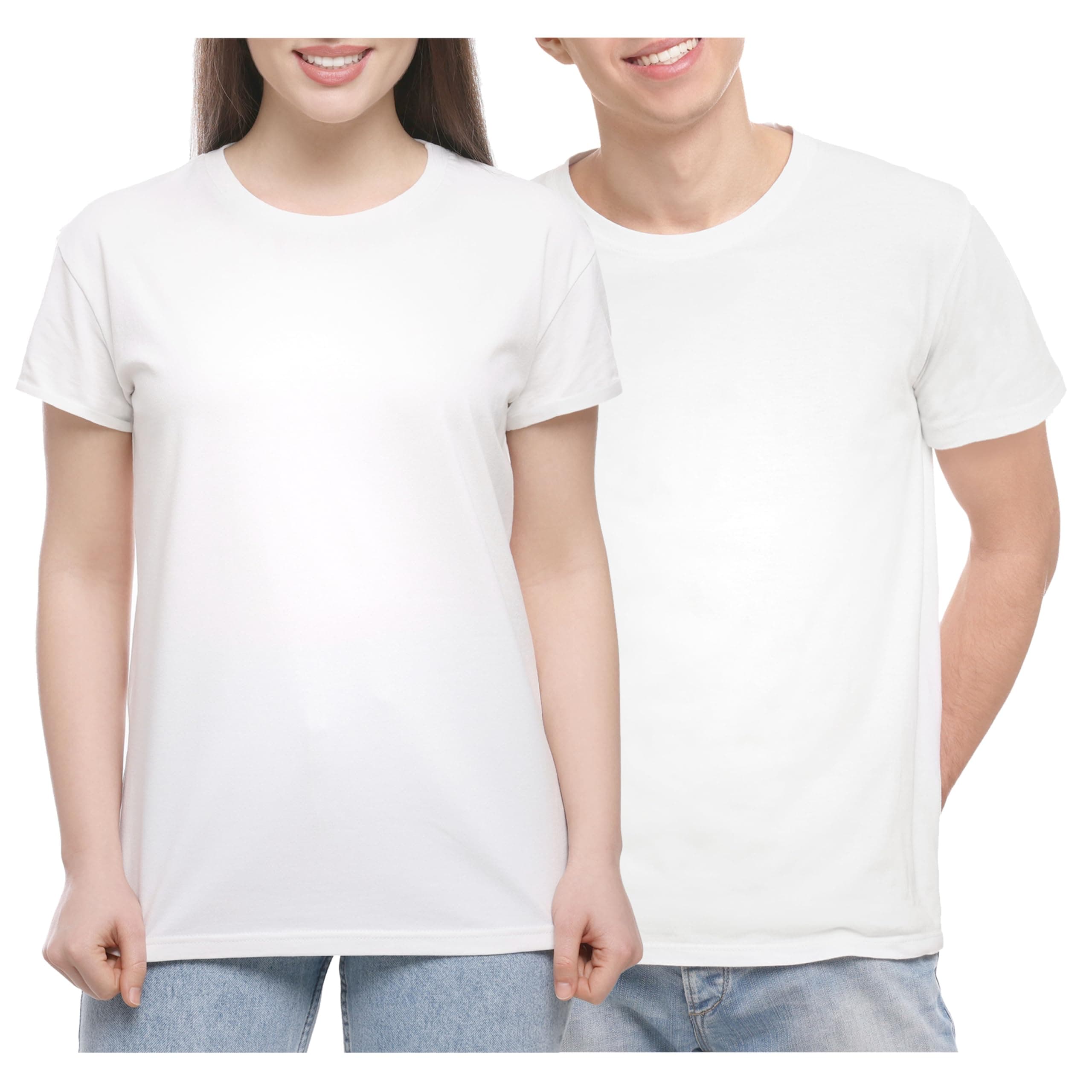 SDN CUSTOM Unisex Polyester Tshirts for Sublimation, Blank Shirts are Infusible Ink Compatible, Vibrant Printing (5 Pack)