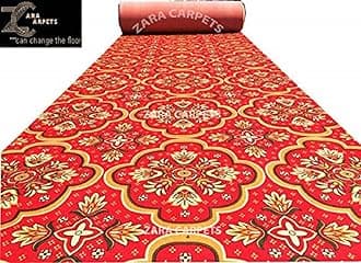ZARACARPETS; 'can change the floor Has Launched Non Woven Wedding Carpets, Carpets for Church Aisle,Carpet for Marriage Hall, Events, Exhibitions,Functions and Gallaries Size 5x115 feet(7- 8 MM) Color Flower Red