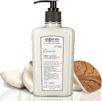 C.O. Bigelow Coconut Body Lotion, Village Perfumer Moisturizing Body Lotion with Aloe Vera, Borage Oil & Olive Oil, 10 Fl Oz