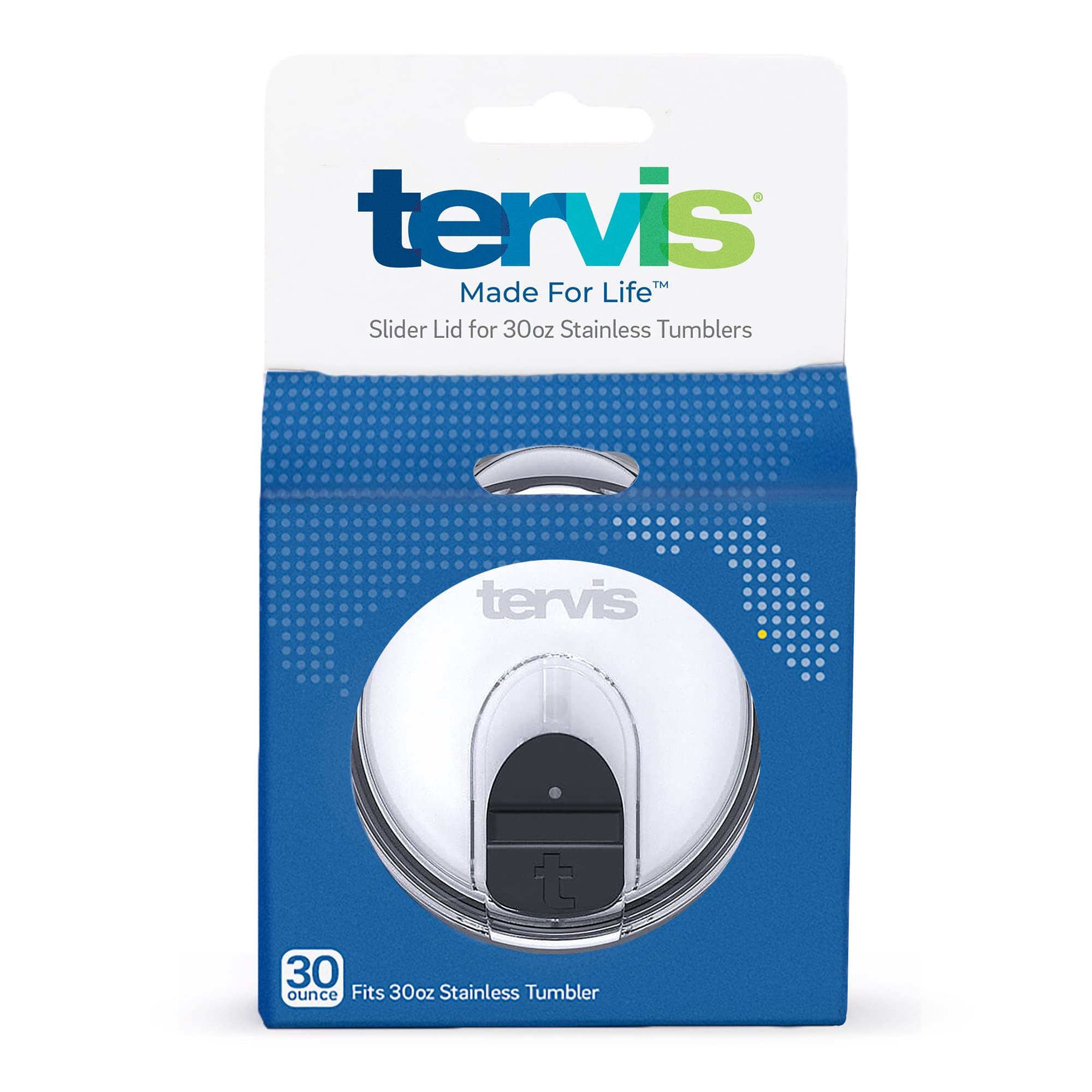 Tervis Slider Lid Made in USA Double Walled Insulated Tumbler, For 30 oz Stainless Steel, 0