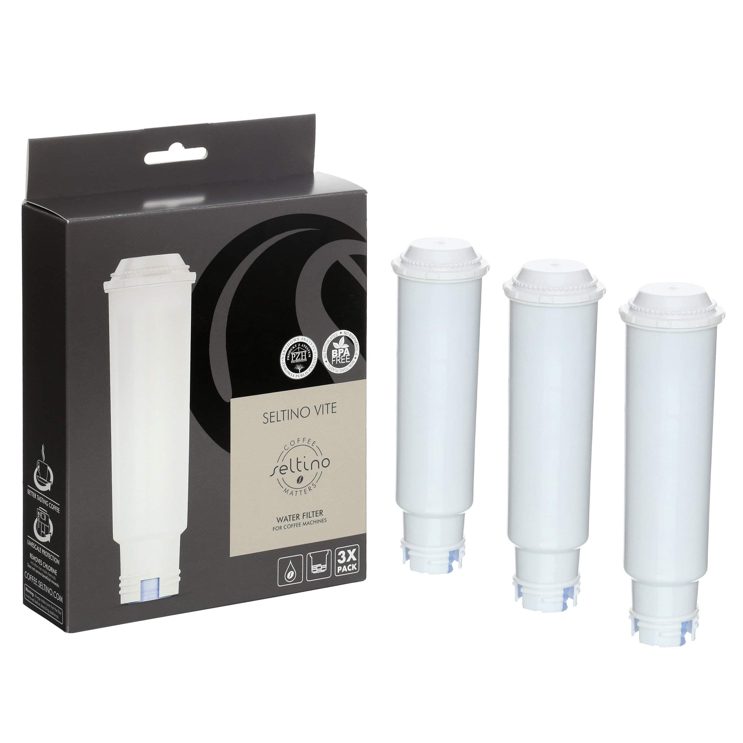 Tripple pack of Seltino VITE - water filter for Krups, Bosch, Siemens coffee machines, compatible with TCZ6003, TZ6003, F088 (3 filters in set)