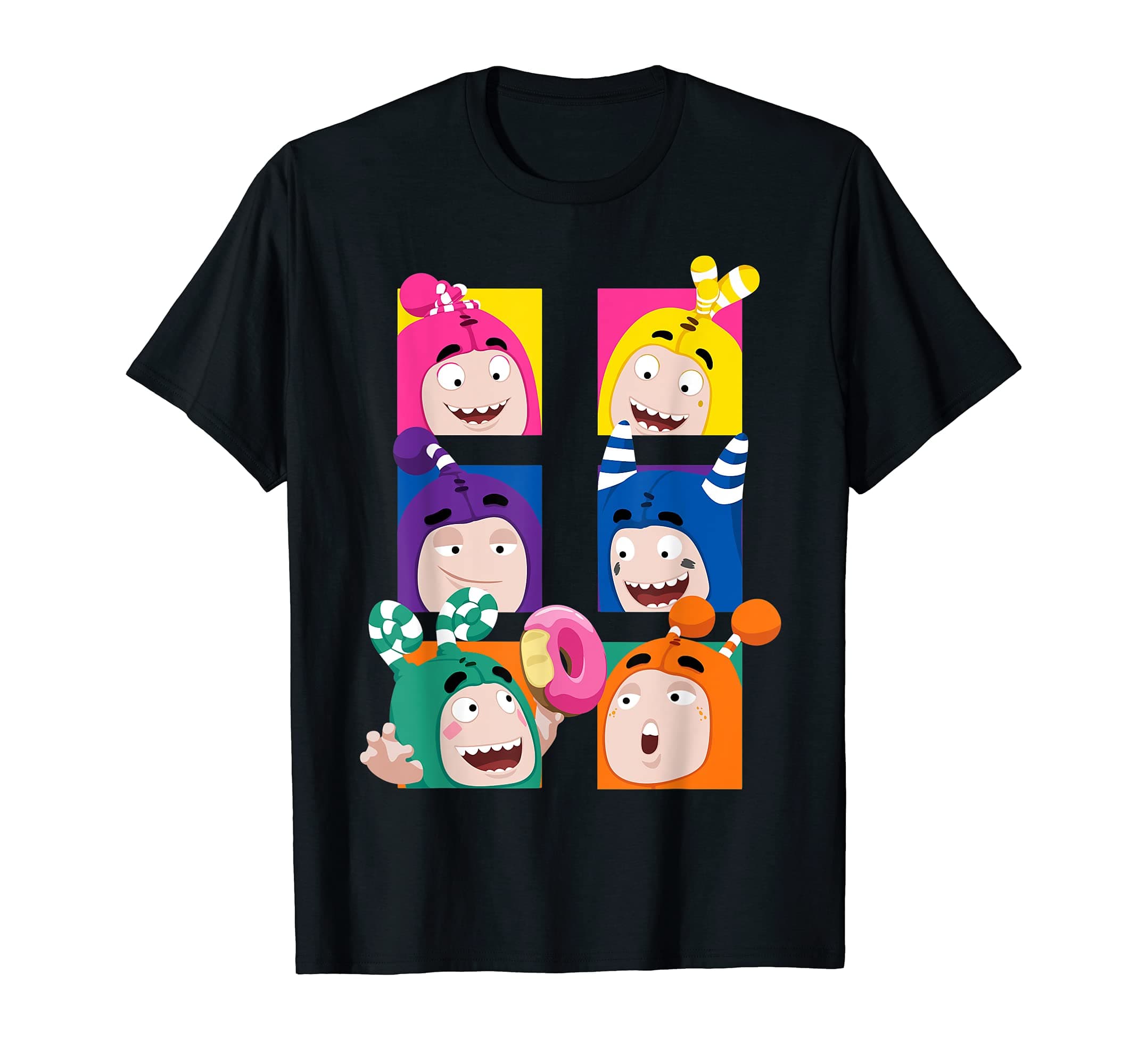 Oddbods Cute Oddbods Fuse Pogo Bubbles Newt Jeff Slick Zee T-Shirt