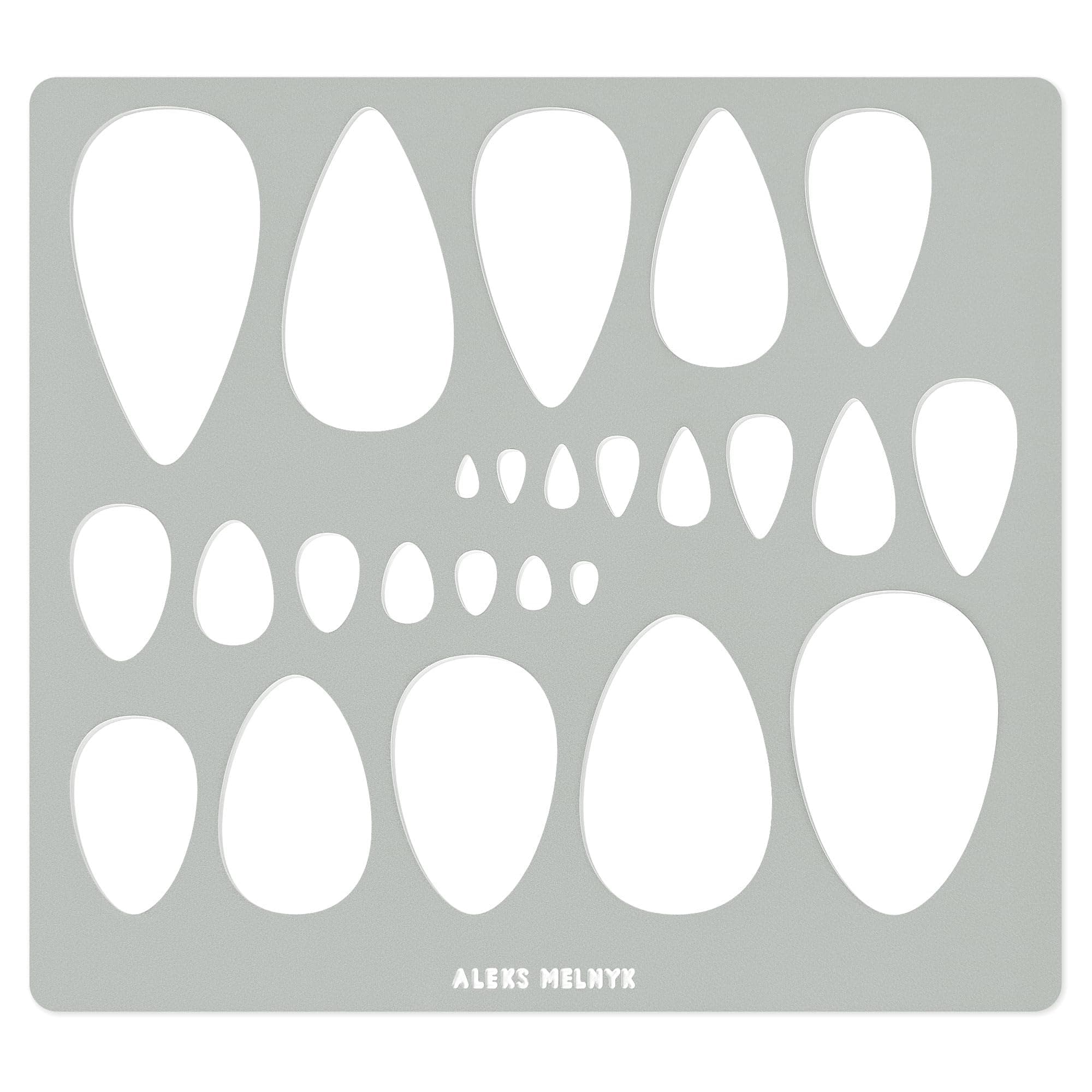 Aleks Melnyk No.151 Metal Stencil for Jewelry, Shape Earring Teardrops Cutouts Stencil, Lapidary Template for Cabochons, Tear Drop, Jewelry Making Templates, Bracelets, Earrings DIY, Teardrop Pattern