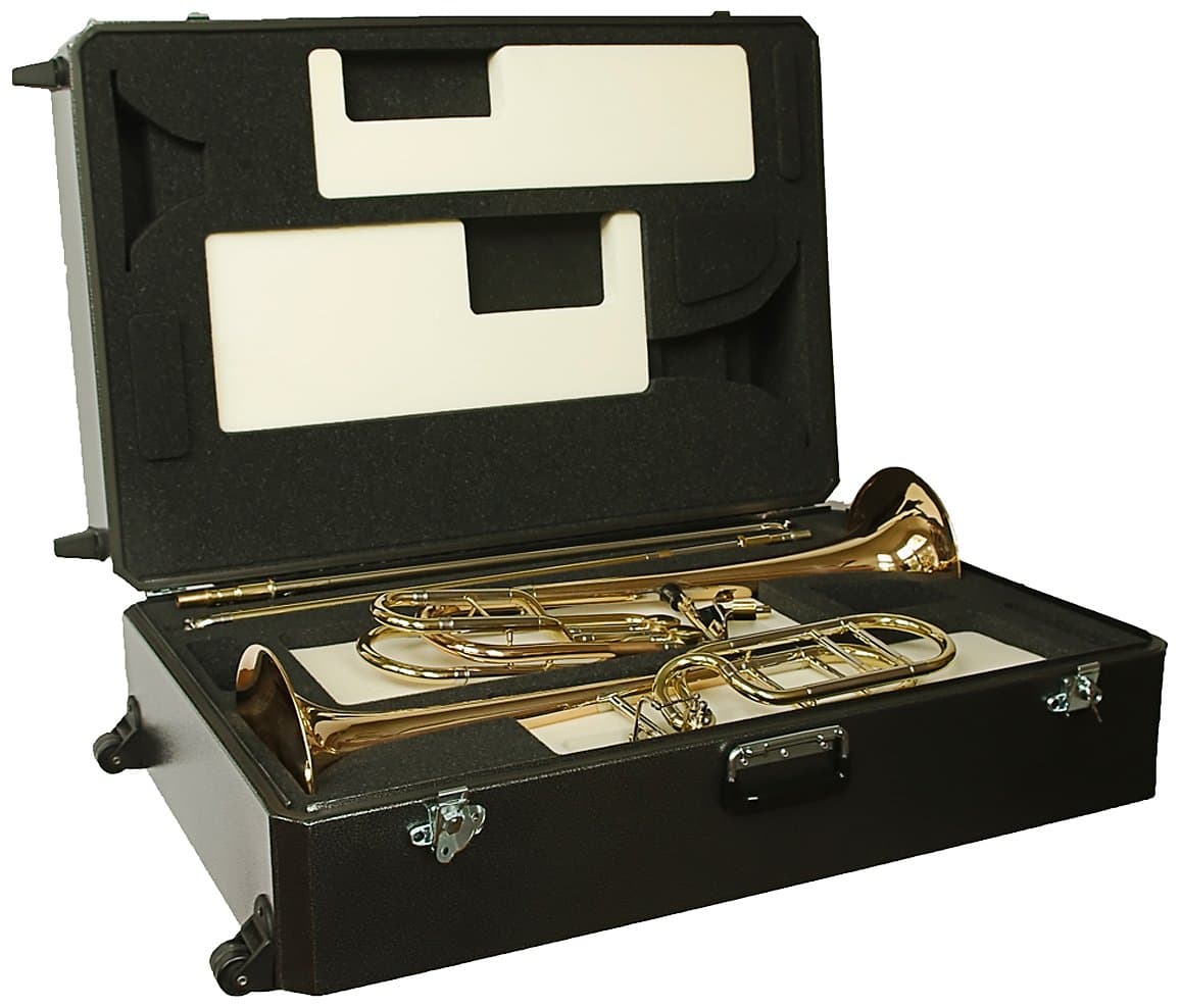 The Tank TNK-DT-Trombone Aluminum Double Tenor Trombone Case, 38 x 22.5 x 9.5"