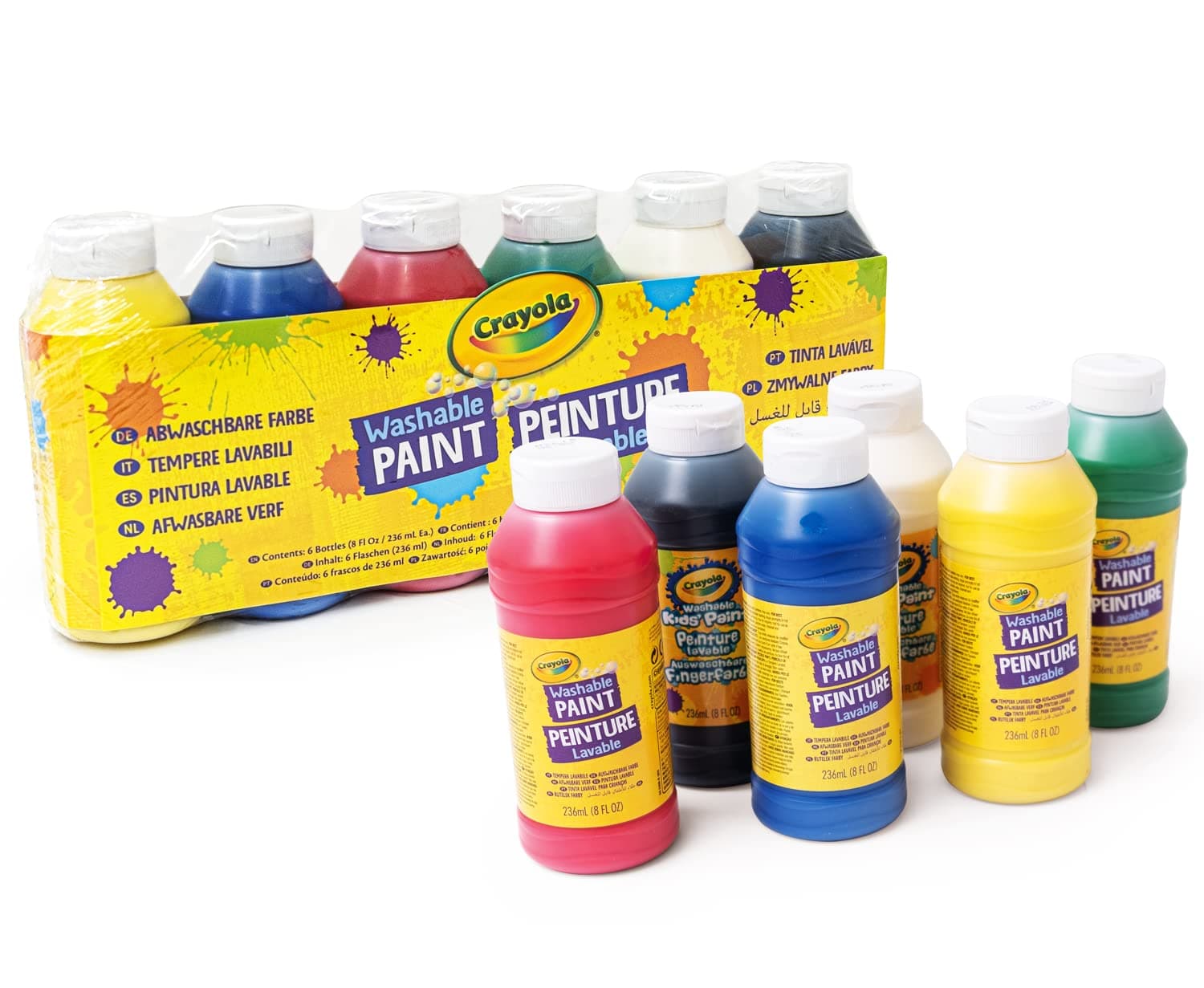 3926 Washable Ready-mix Paint Pack of 6 Bottles