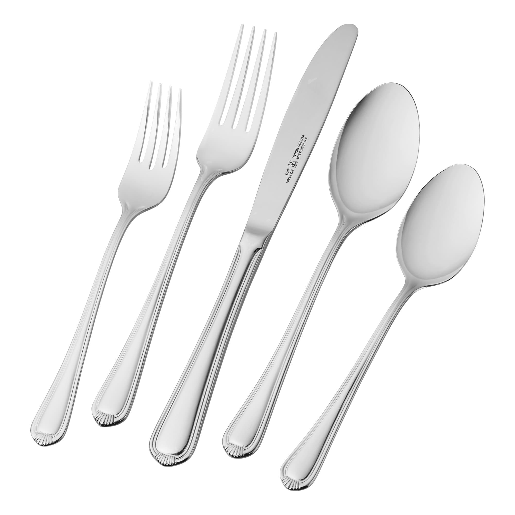 J.A. International Alcea flatware set, 20-pc, Silver