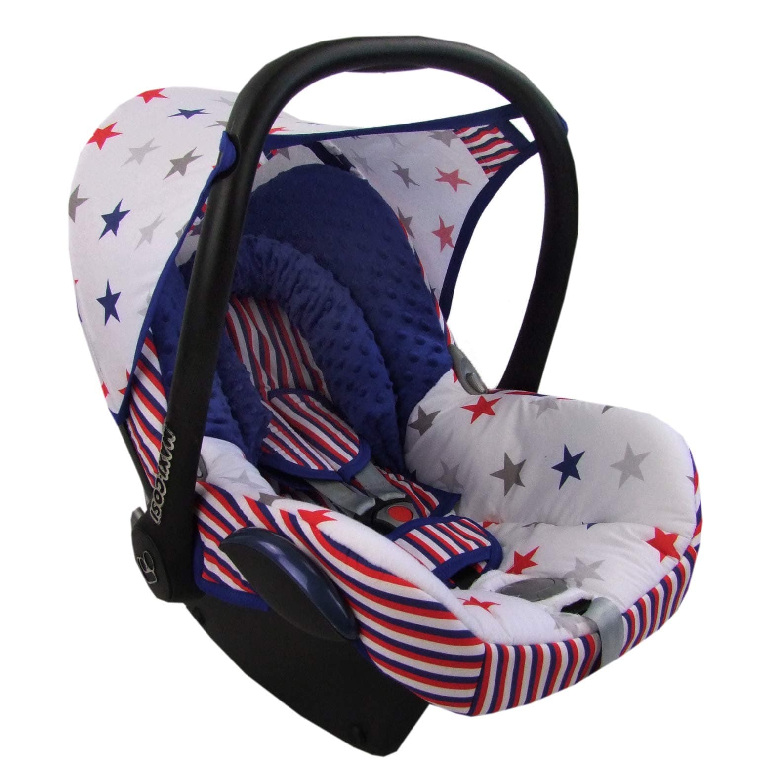 Bambini World Replacement Cover for Maxi Cosi Cabriofix Cabrio car seat (6 Pcs., Minky MB 11 Baby Car Seat Cover – Complete Set