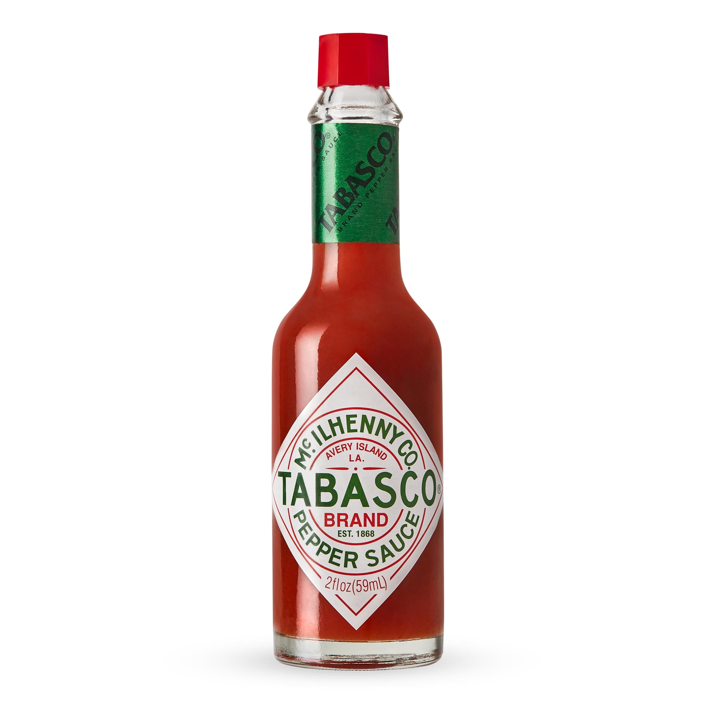 TABASCO Brand Original Red Pepper Hot Sauce, Medium Heat, Glass Bottle, Classic & Versatile Flavor, Three Simple Ingredients, Great for Dips, Tacos, Eggs, Pizza, Oysters & More, 2 Fl Oz (Pack of 1)
