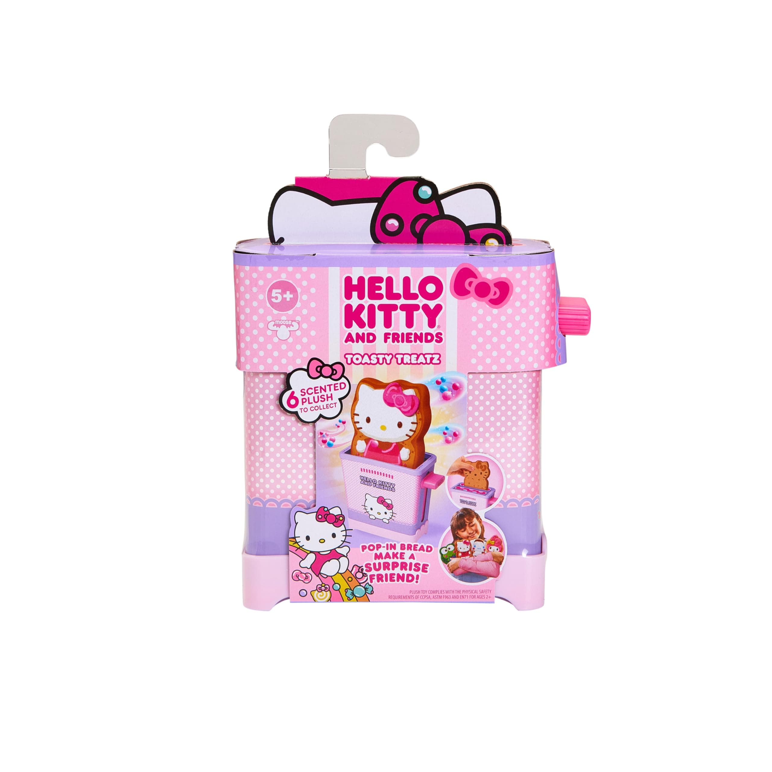 Hello Kitty® and Friends Toasty Treatz Toaster with Scented Plush | Make a Soft and Squeezable Surprise Plush Friend | Pop-in-Bread and See A Surprise Plush Pop Up