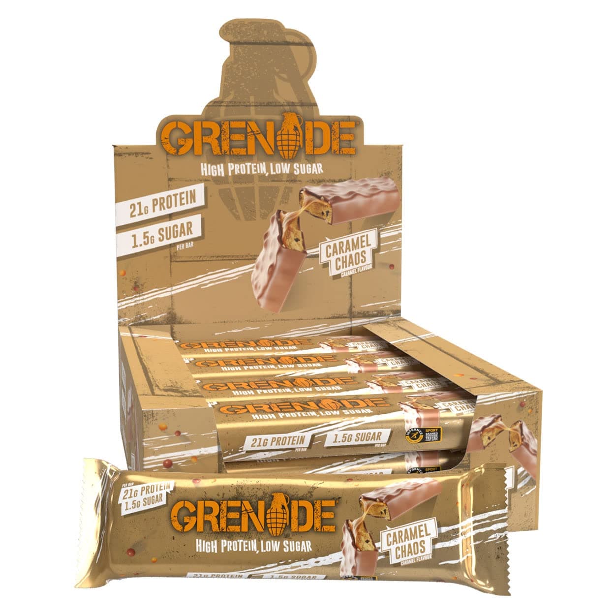 High Protein Bar - Caramel Chaos, 12 x 60 g