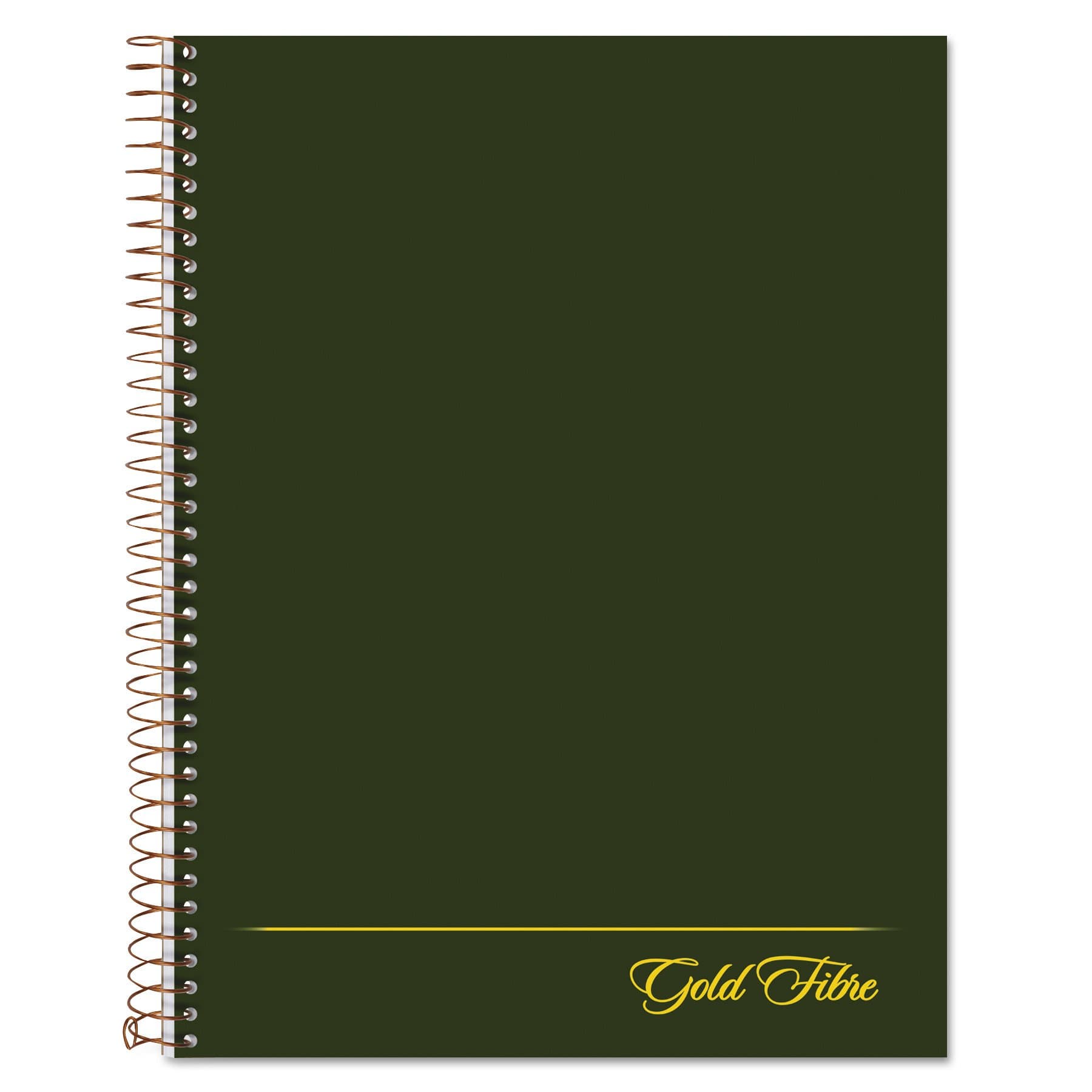20816 Gold Fibre Wirebound Writing Pad w/Cover, 9 1/4 x 7 1/4, White, Green Cover