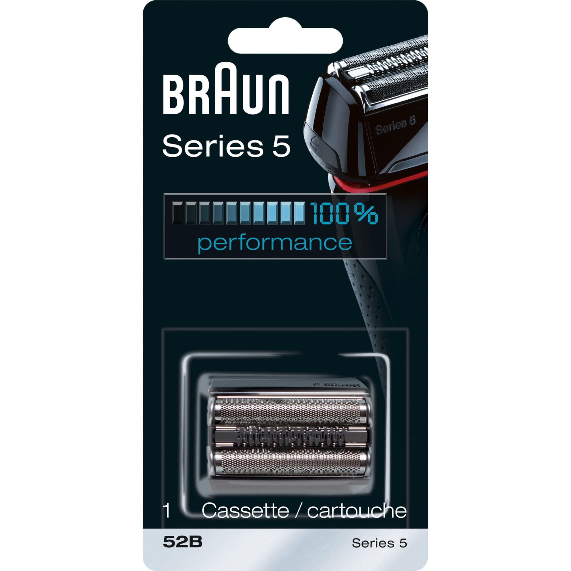 Braun Series 5 Electric Shaver Replacement Head - 52B - Compatible with Electric Razors 5090/5190cc, 5040/5140s, 5030s, 5147s, 5145s, 5195cc, 5197cc