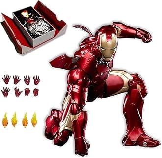 URSUL Irοnman Toys - Collectible Irοnman Action Figure Metal Painting 20 Joints Movable - 10th Anniversary (7 inches) (MK 3)