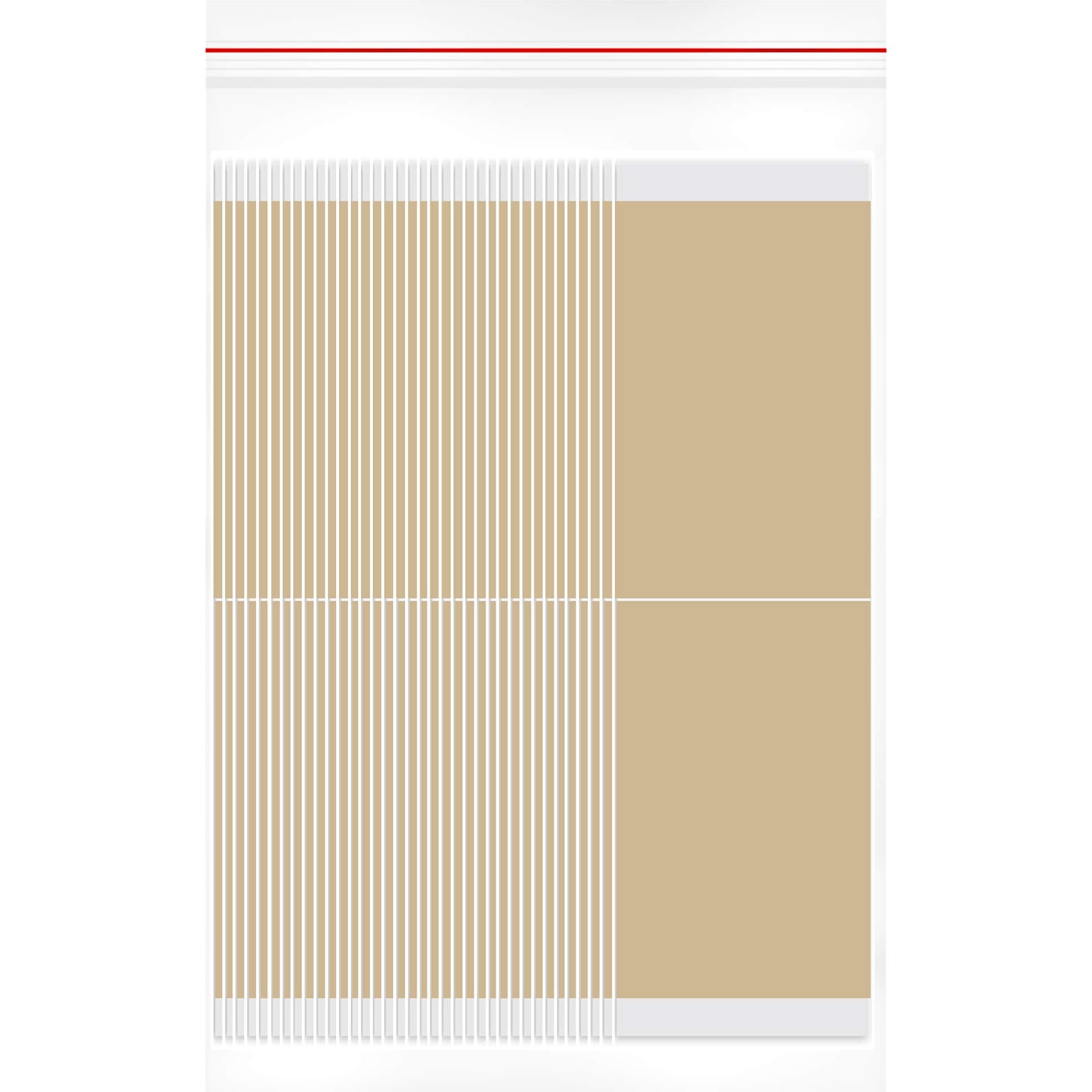 Natural Hold Tape 1/2" X 3" Straight Strips Double side adhesive 36-pcs