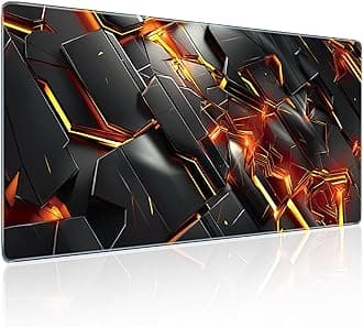 Cool Mechanical Style Gaming Mouse Pad, Premium Smooth Fabric & Non-Slip Base Extra Large Mouse Pad Gaming for Gamers, Comfortabale Handling Feeling & Best Control Gaming Mousepad(31.5×11.8in)