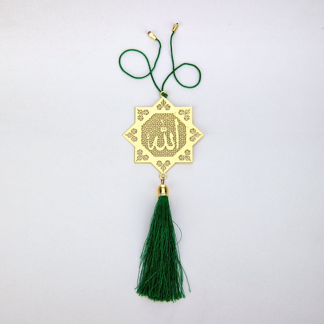 ADORAA's Islamic Muslim Allah - Rear View Mirror Ornament/Pendant/Amulet - Brass Car Charm for Divine Blessings & Safety/Protection