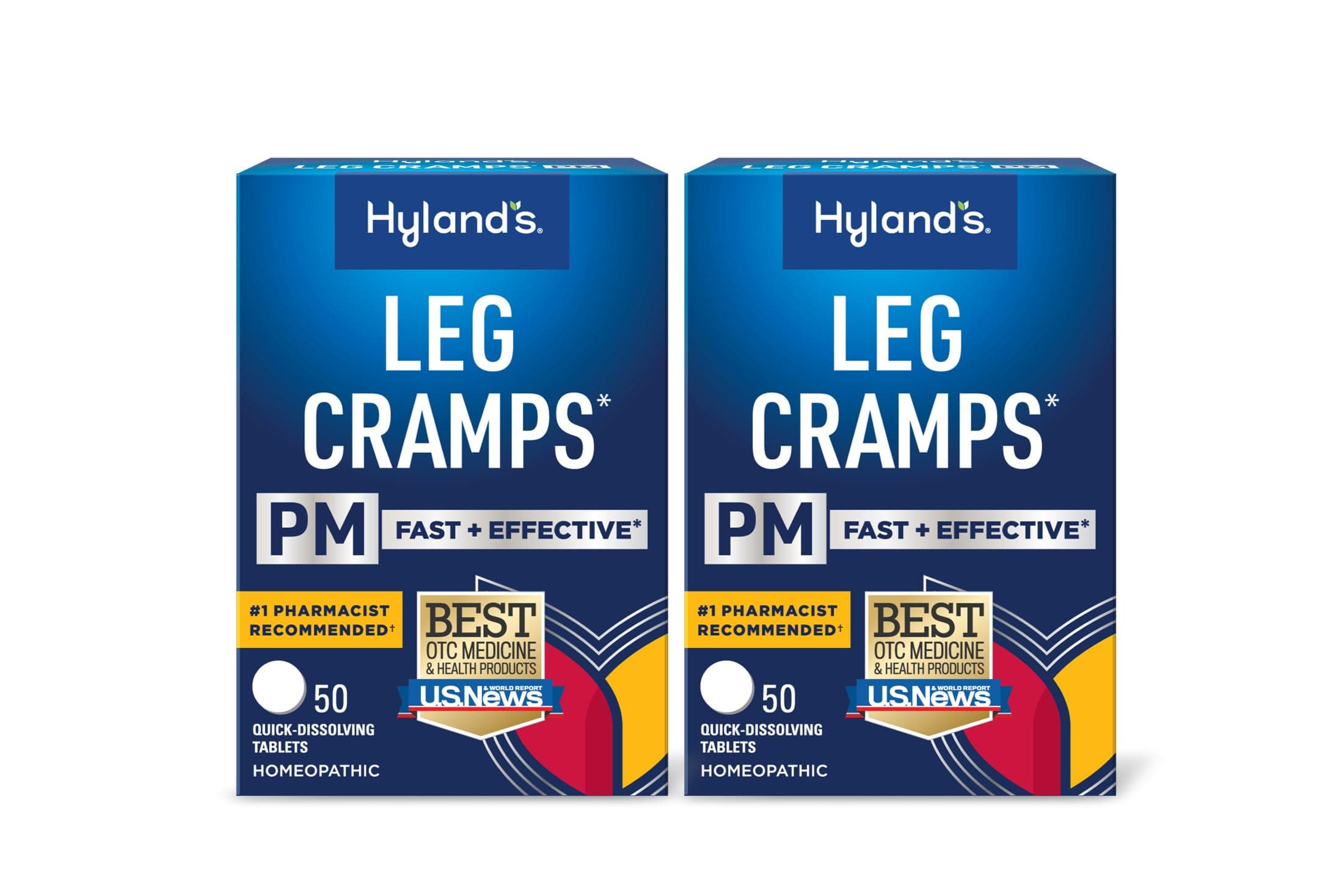 Hyland's Leg Cramps PM Nighttime Cramp Relief Tablets, 50 Count (Pack of 2)