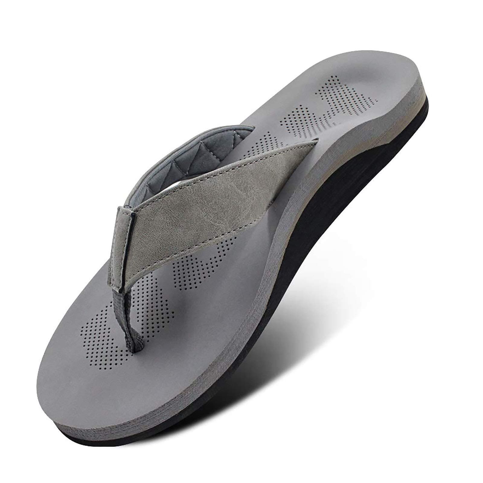 Men Sandals Flip Flop with Orthotic Arch Support Athletic Slide Sandals for Men with Soft Cushion Footbed