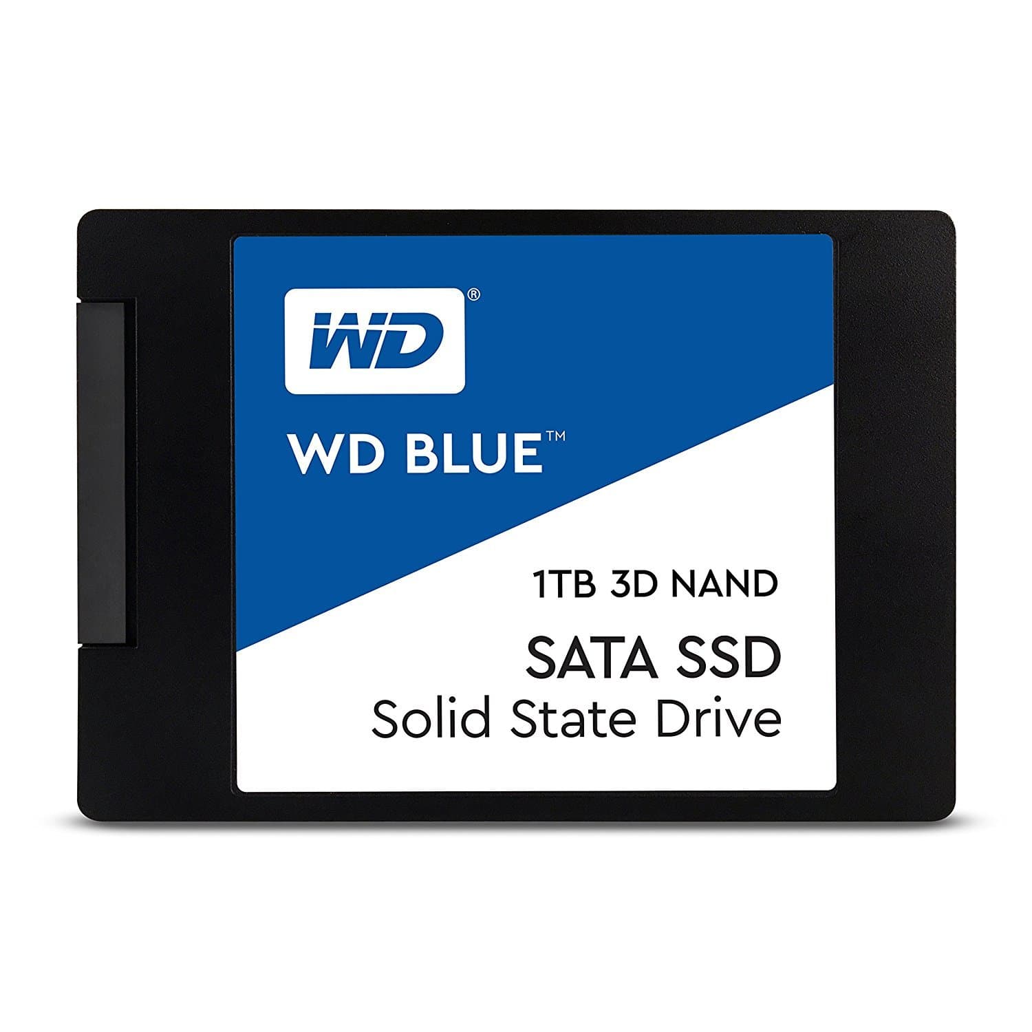 1TB WD Blue 3D NAND Internal PC SSD - SATA III 6 Gb/s, 2.5"/7mm, Up to 560 MB/s - WDS100T2B0A