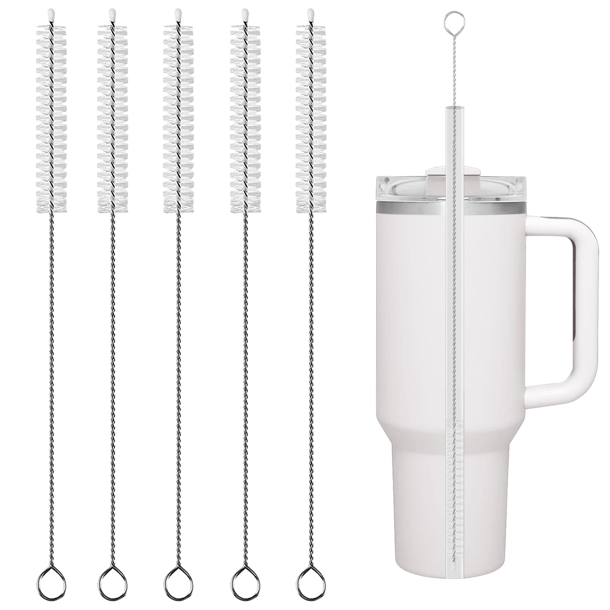 - Stanley Straw Cleaner Brush, Reusable Extra Long for 40/30/20 oz Stanley Mug, 10mm Wide Drinking Straws Cleaning Brush for Sippy Cup, Water Bottle and Tubes (5Pcs)