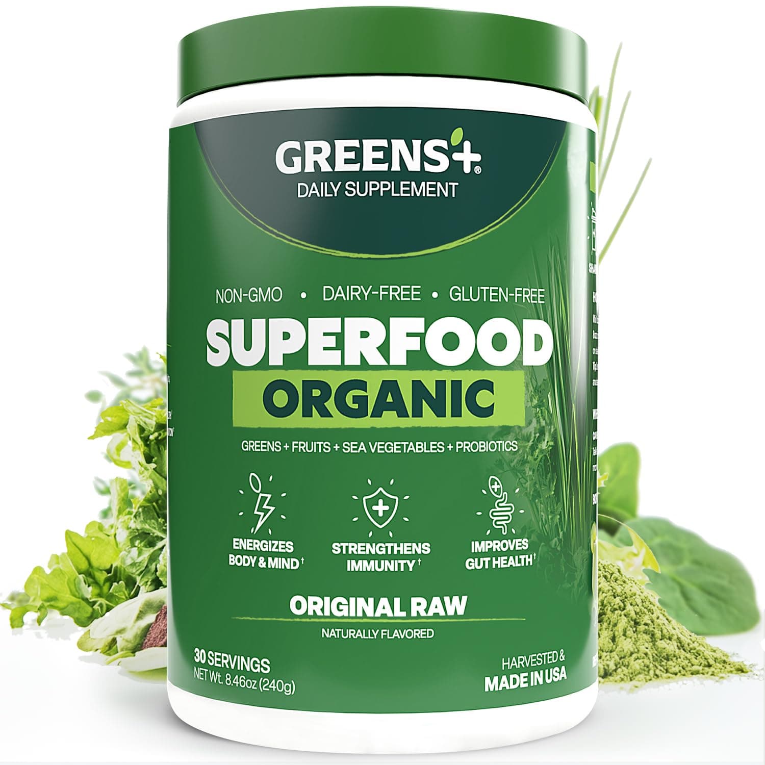 Organic Superfood Raw | Boost Energy | Immune Support | Non GMO | Gluten Free | Sugar Free | Organic Vegan Superfood Powder | 8.46 oz (Pack of 1)