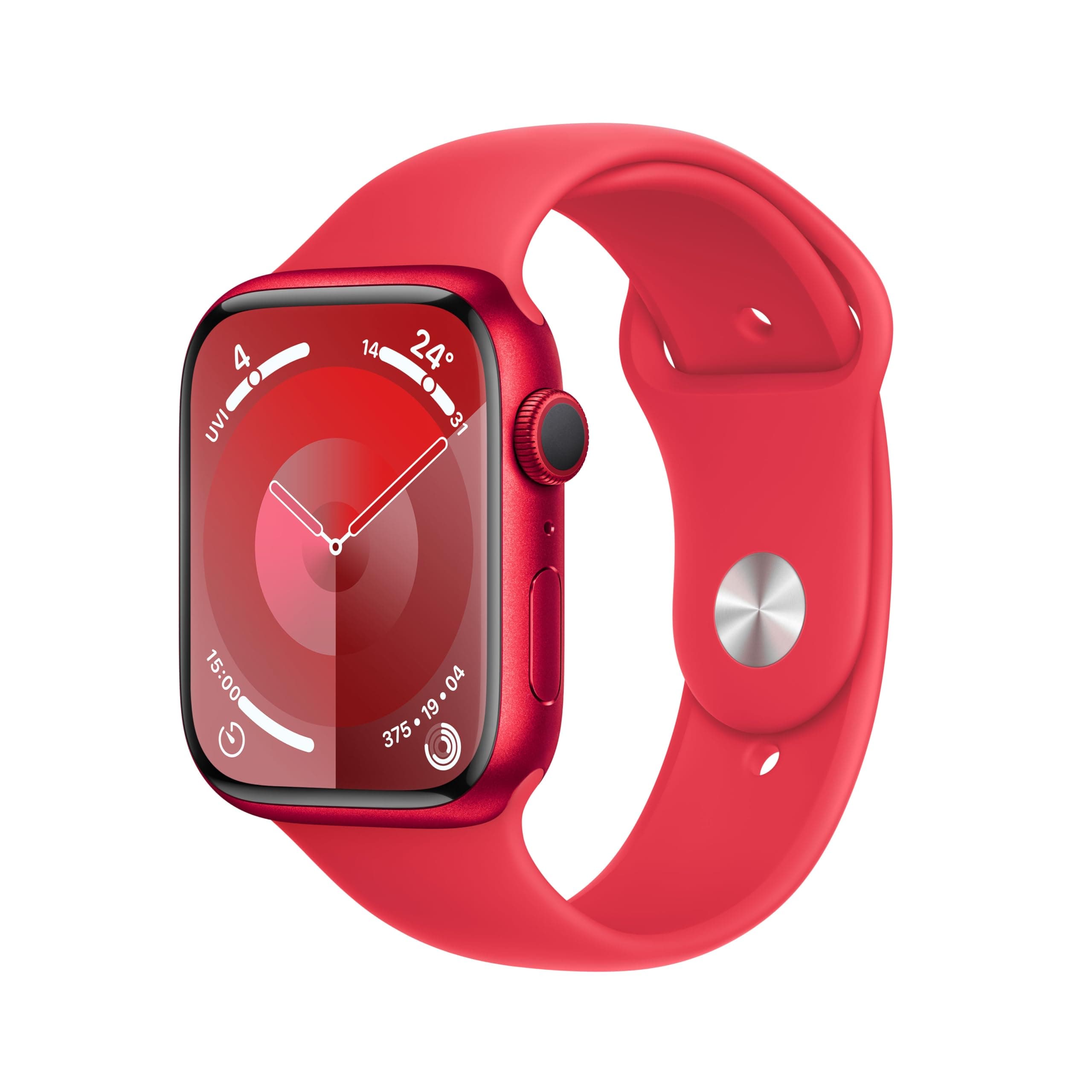 Apple Watch Series 9 [GPS 41mm] Smartwatch with (PRODUCT) RED Aluminum Case with (PRODUCT) RED Sport Band M/L. Fitness Tracker, Blood Oxygen & ECG Apps, Always-On Retina Display, Water Resistant