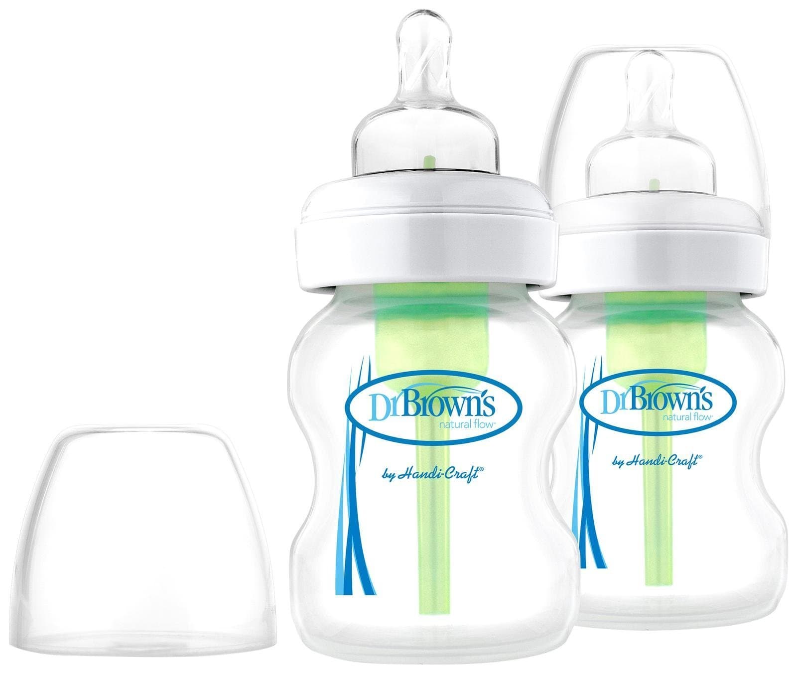 Dr Brown's Options Glass Twin Pack Bottles 150ml/50z Transparent, DRBOPT-WB5200-P2