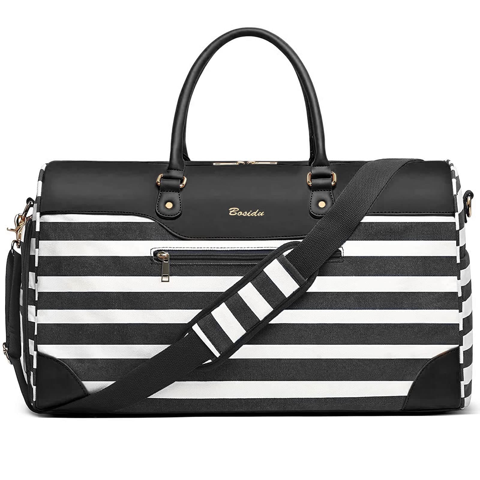 Bosidu Travel Duffel Bag, Large Capacity Carry On Overnight Bag, Lightweight, Large Capacity Storage with Box