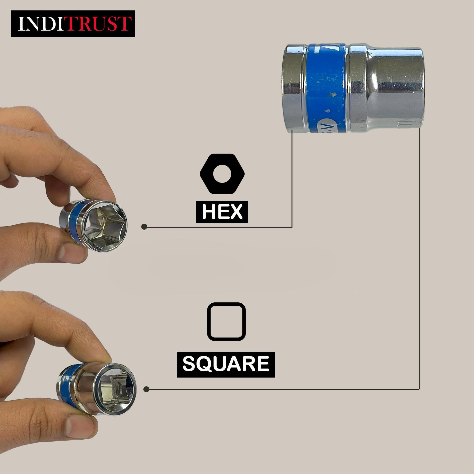 Inditrust new 32pcs/set Heavy duty ½” Rachet Professional Wrench Socket Set Hardware Car Boat Motorcycle Repairing Tools Kit Multitool Hand Tools Car-Styling & Plastic Toolbox Storage Case Socket Set