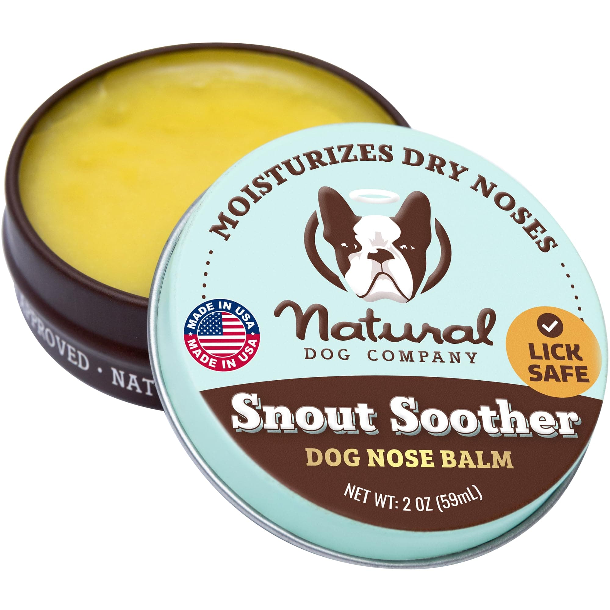 Natural Dog Company ‚ Snout Soother ‚ Dog Nose Remedy ‚ All-Natural Remedy for Chapped Dog Noses ‚ Vegan Dog Balm ‚ Veterinarian Recommended ‚ 2 Ounce Tin