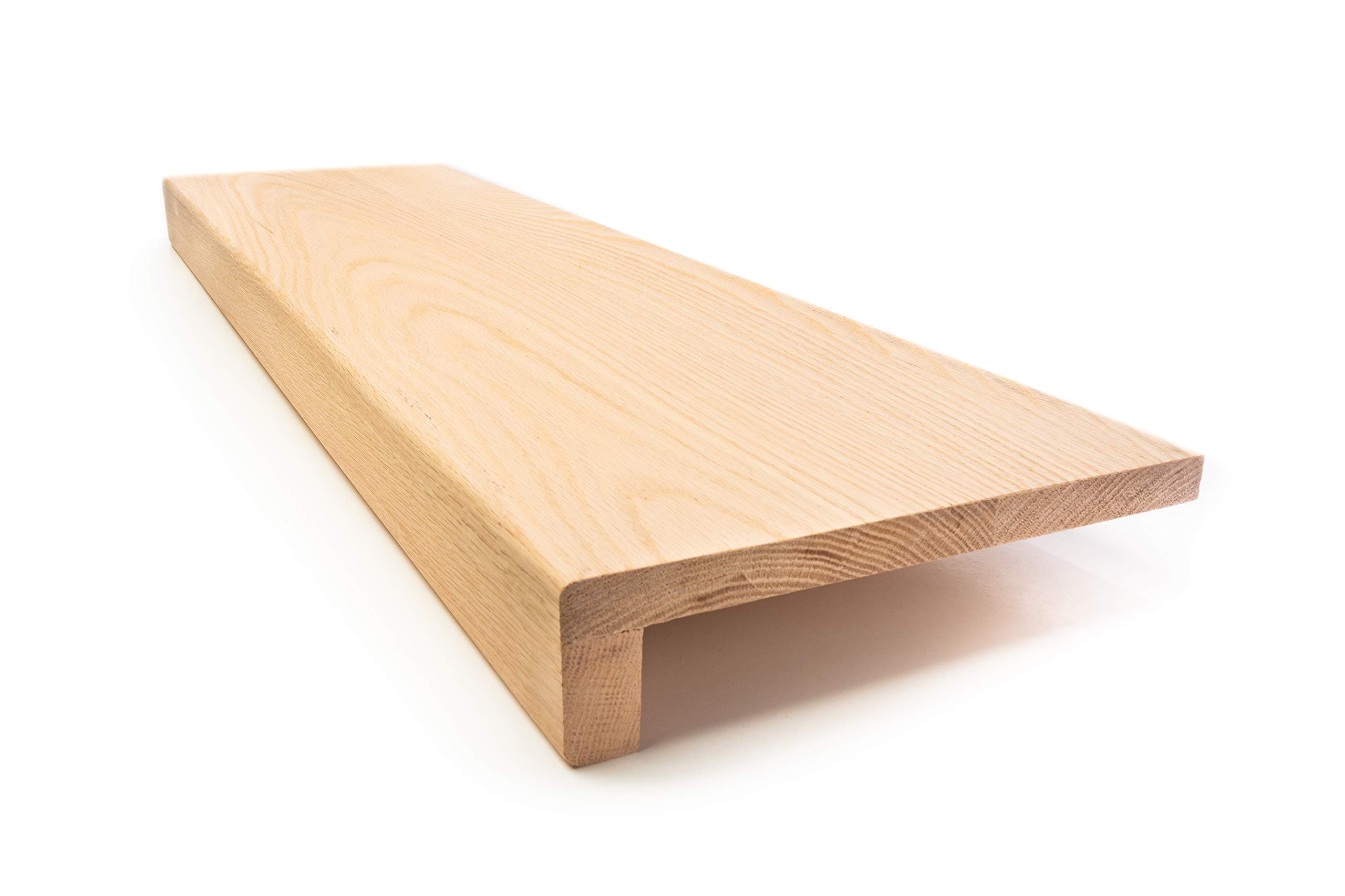 Solid Red Oak Stair Tread with Large (1 3/4") Square Nose Profile (36" x 11 1/2")