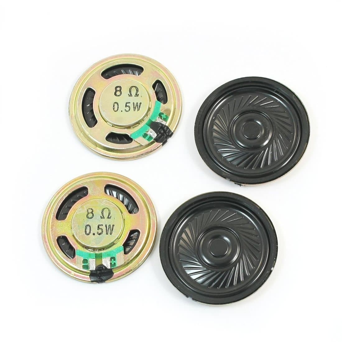 uxcell 4 Pcs 36mm 0.5W 8 Ohm Internal Magnet Speaker Loudspeaker for DVD/EVD