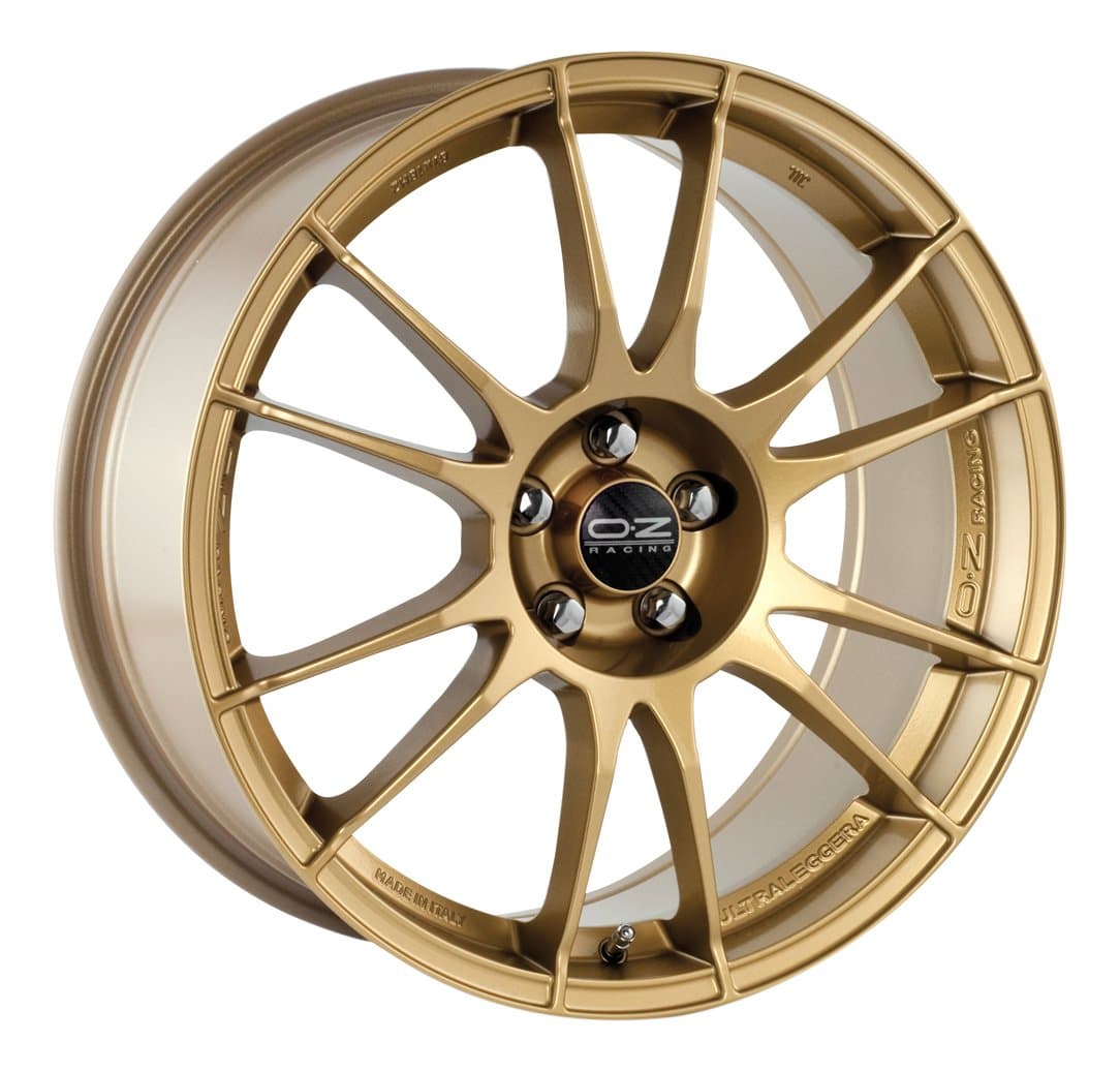 OZ ULTRALEGGERA Gold 8x18 ET48 5x114.3 Hub Bore 75 Alloy Rims