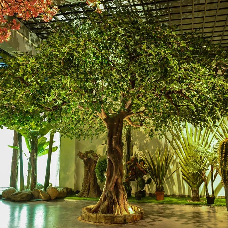 Fake Tree Simulation Tree Indoor Simulation Green Plant Large Banyan Tree Shopping Mall Hotel Floor Landscape Landscaping Atmosphere Decorative Tree 3m