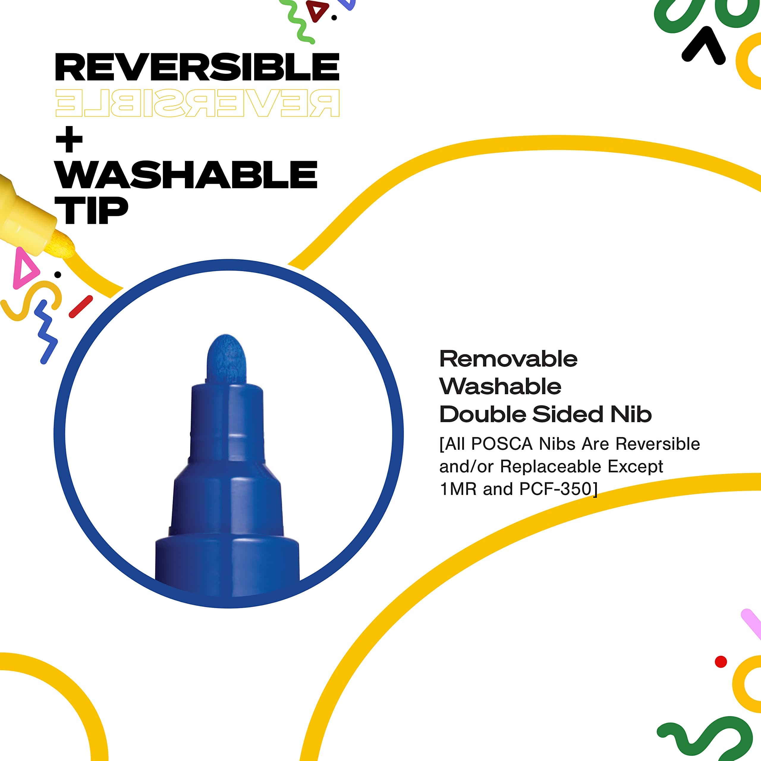 Posca Marker Set, Medium Tip, Cool Tone, 5M, 8 Paint Markers