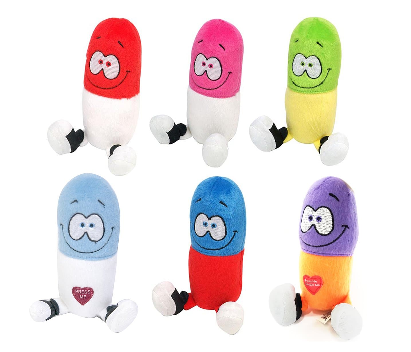Happy Pill Giggling Plush 6-Pack