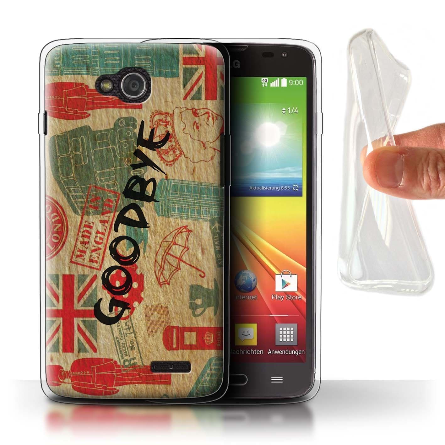Stuff4 Phone Case for LG L90/D405 Great Britain/British Pride Goodbye Europe Design Transparent Soft Flexi Gel/TPU Cover