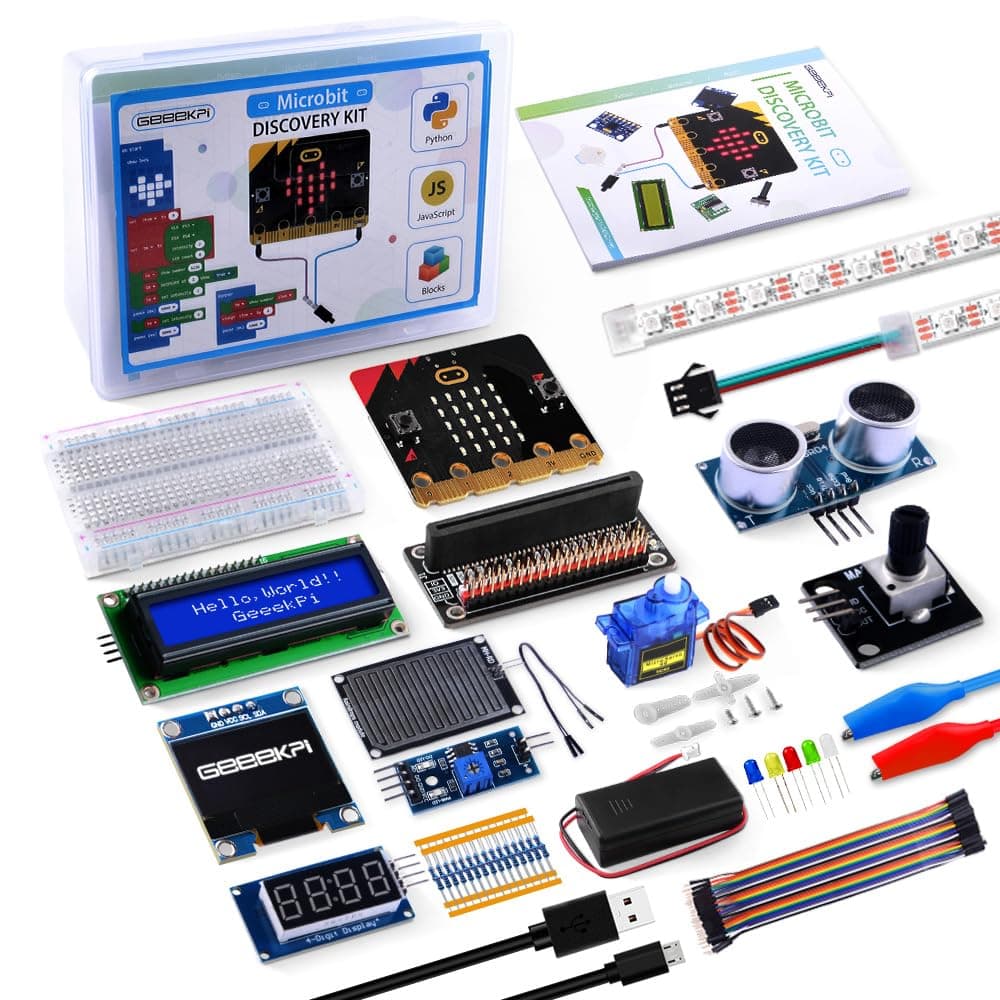 Ultimate Starter Kit for BBC Micro:bit (V2 Included), LED Display Coding for Kids Teens